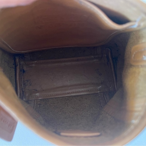 Coach Bag Soho 4108 Leather Crossbody Flap Satchel Vintage Classic Minimal Tan - Picture 9 of 16